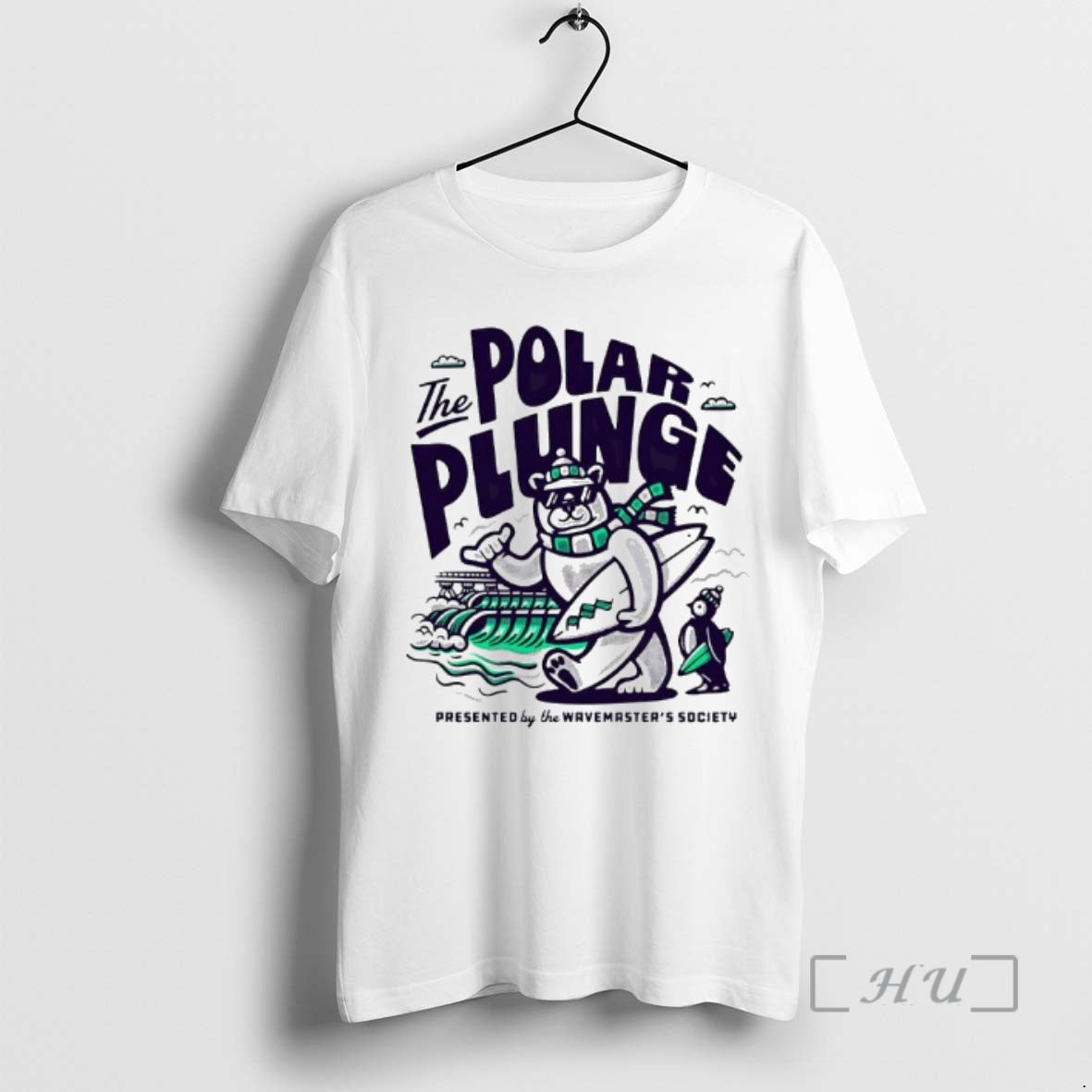 Officials The Polar Plunge The Wavemasters Society Bear And Penguin T-Shirts, Hoodie, Sweatshirt | InkThreadWorks.com