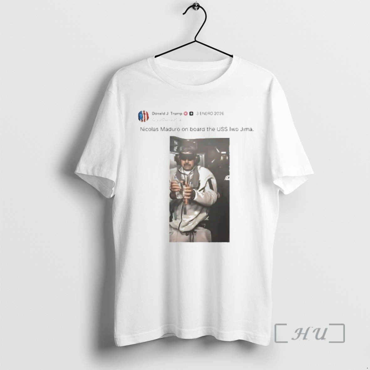 Officials Trump On X Nicolas Maduro On Board The Uss Iwo Jima Premium T Shirts Hoodie, Sweatshirt | InkThreadWorks.com