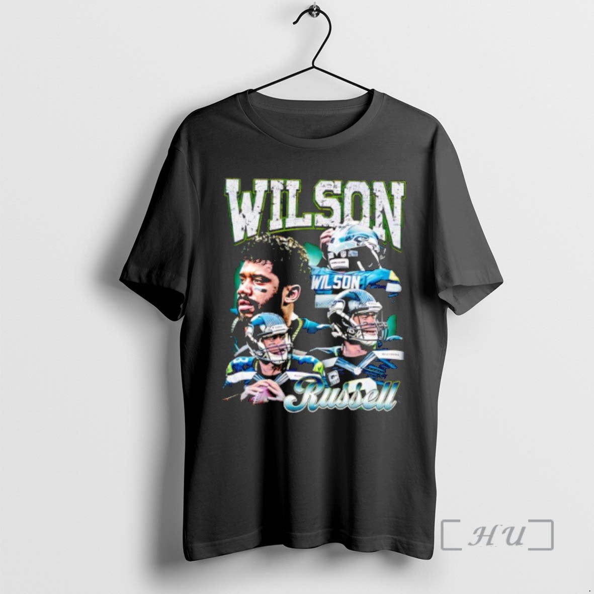Officials Wilson Russell Seattle Football Quarterback Collage Cracked Text T-Shirts, Hoodie, Sweatshirt