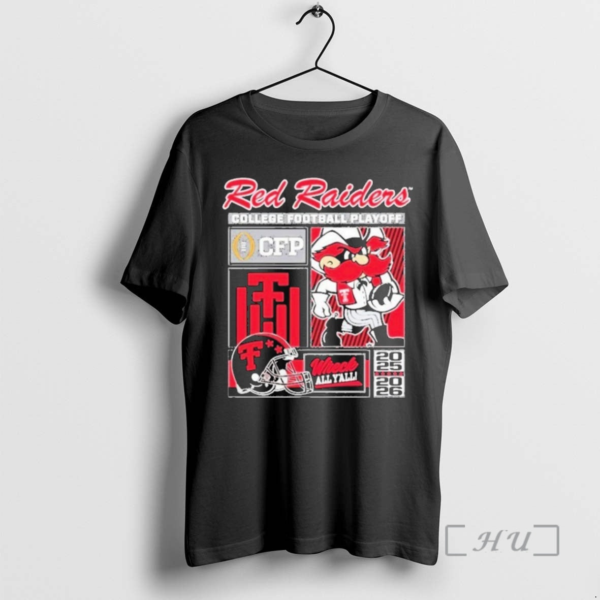 Officials Texas Tech Red Raiders Cfp Wreck All Yall 2025 2026 Mascot Premium T Shirts Hoodie, Sweatshirt | InkThreadWorks.com