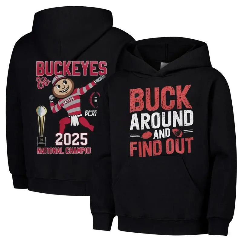 Ohio State Game Day Pride Hoodie Double Sides, Buck Around and Find Out Ohio Football Shirt Sweatshirt | InkThreadWorks.com