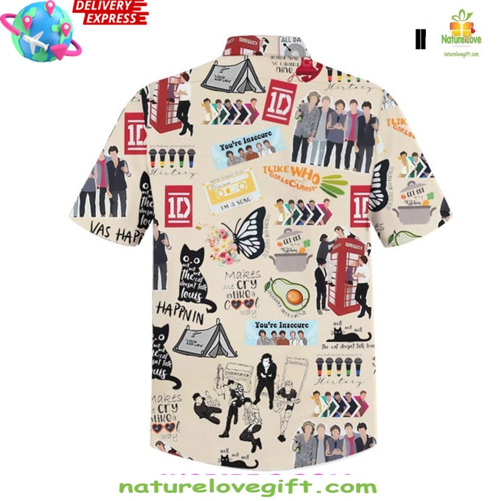 One Direction Hawaiian Shirt Limited Edition Pop Band Merch