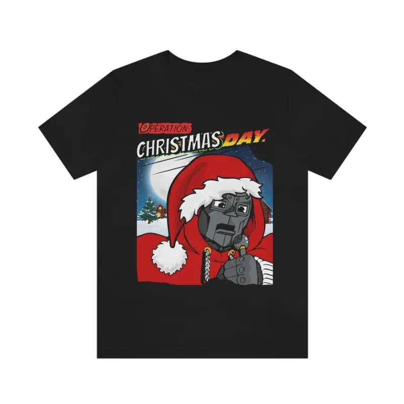 Operation Christmas Day Big Face Graphic MFD Santa Rap Tee Shirt Streetwear Fashion