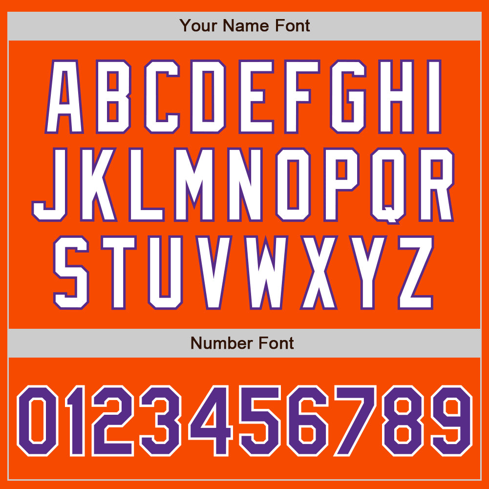 Custom Orange Purple-White Authentic Baseball Jersey