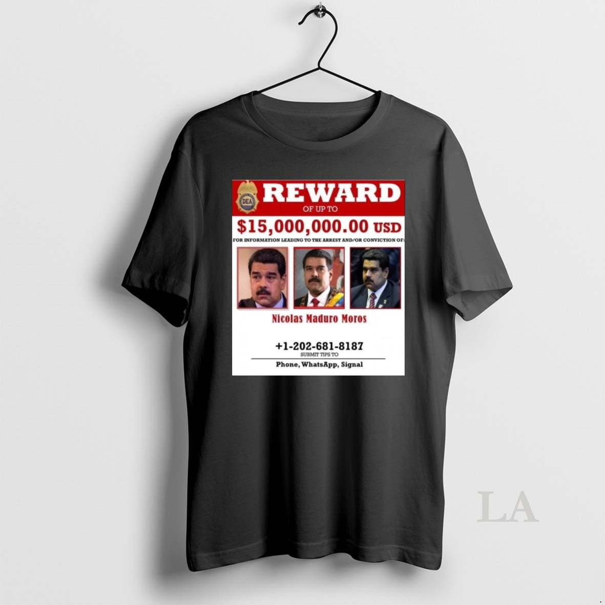 Original 2026 Wanted Nicolas Maduro Moros Reward Up To 15 Million Usd Dea T-Shirts, Hoodie, Sweatshirt | InkThreadWorks.com