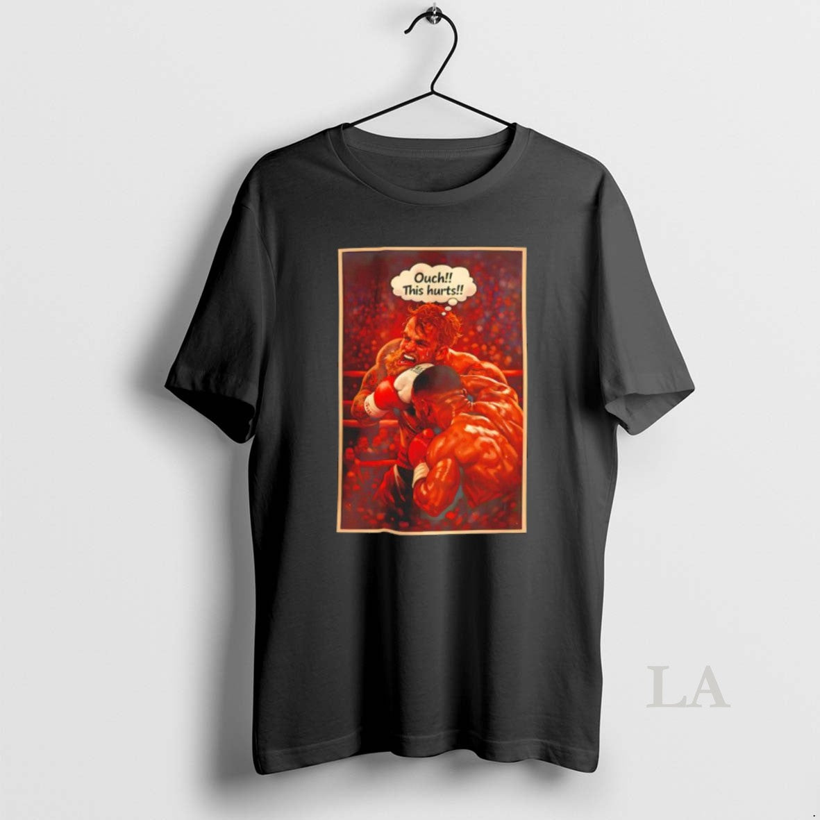Original Anthony Joshua Knocking Out Jake Paul Ouch This Hurts Caroton T-Shirts, Hoodie, Sweatshirt | InkThreadWorks.com