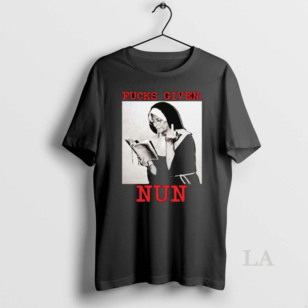 Original Fucks Given Nun Middle Finger T-Shirts, Hoodie, Sweatshirt | InkThreadWorks.com