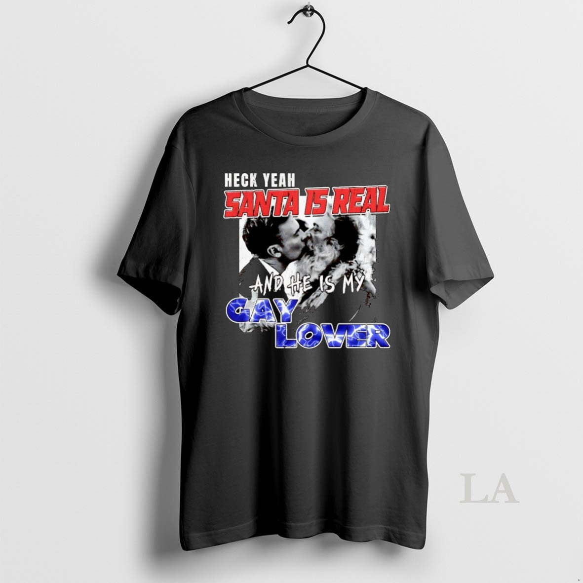 Original Heck Yeah Santa Is Real And Hes My Gay Lover T-Shirts, Hoodie, Sweatshirt | InkThreadWorks.com