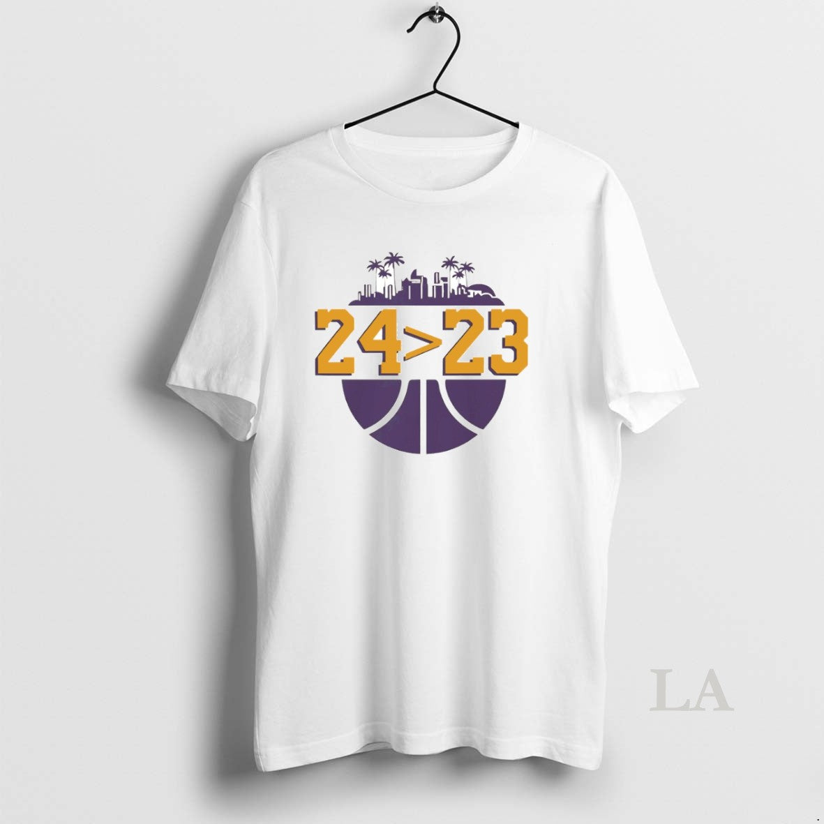 Original Los Angeles Lakers 24 Over 23 Circle T-Shirts, Hoodie, Sweatshirt | InkThreadWorks.com