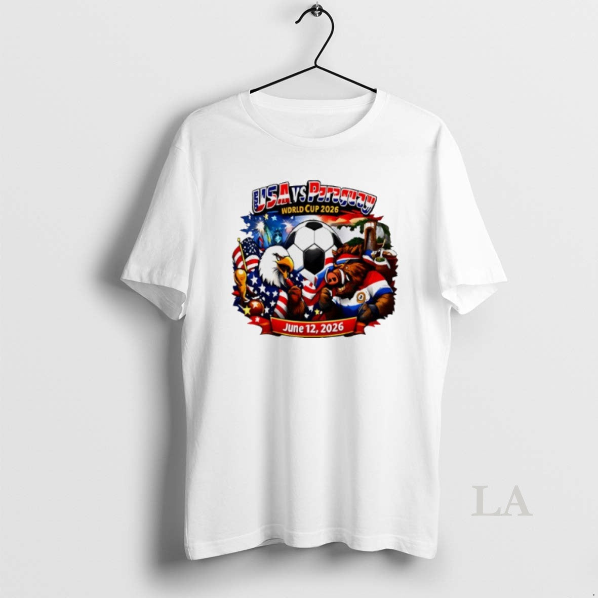 Original Usa Vs Paraguay 2026 World Cup Mascot T-Shirts, Hoodie, Sweatshirt | InkThreadWorks.com
