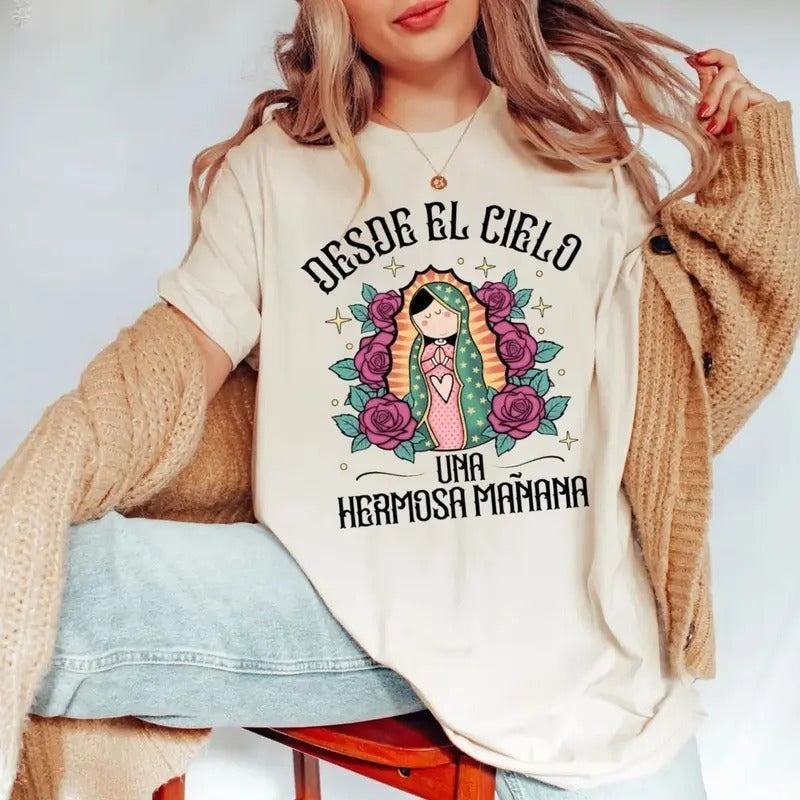 Our Lady Of Guadalupe Shirt, Nuestra SeÑOra De Guadalupe Sweatshirt, Desde El Cielo, It's Abuelita And Pan Dulce Season...
