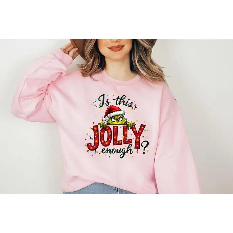 Oversized Is This Jolly Enough Shirt, G!nchmas Christmas Shirt, Christmas Sweatshirt,Funny G!nchmas Shirt,G!nchmas...