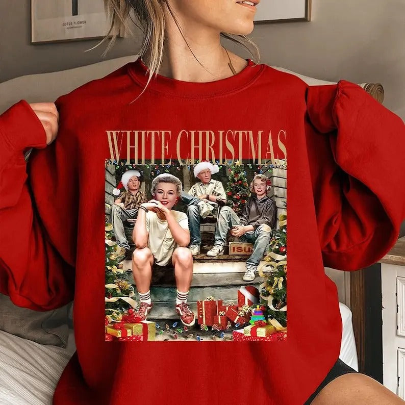 Oversized White Christmas Thug Life Sweatshirt, White Christmas Shirts, Christmas Movie Shirt, Thug Life Xmas Party Shirt, Christmas Gift Shirt