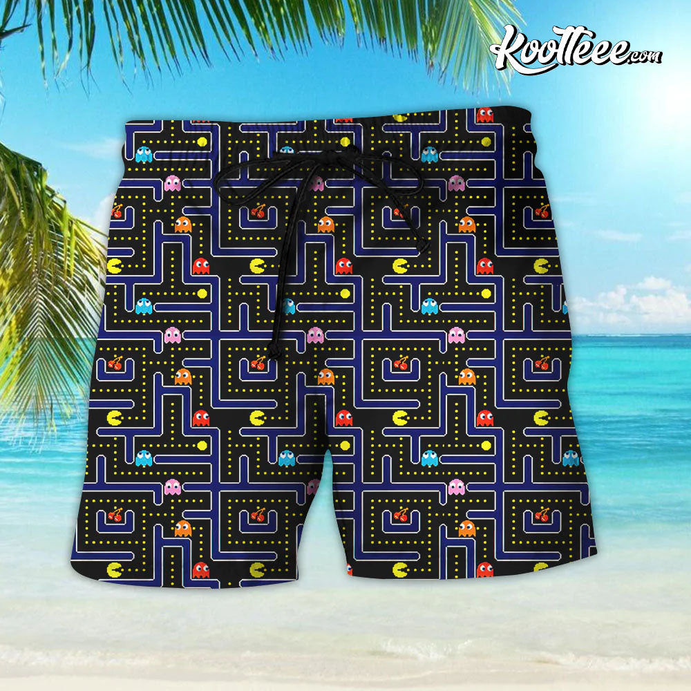 Pacman Hawaiian Shirt And Shorts