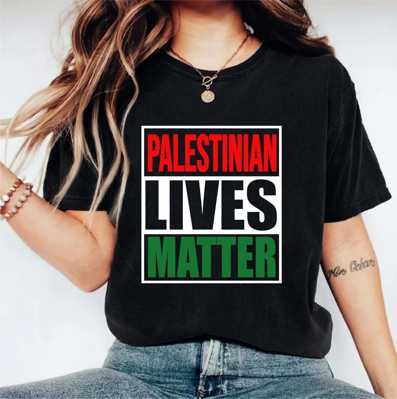 Palestinian Lives Matter Shirt, Palestine Flag Support T-Shirt, Save Gaza Tee, Free Palestine Tee, Human Civil Rights...