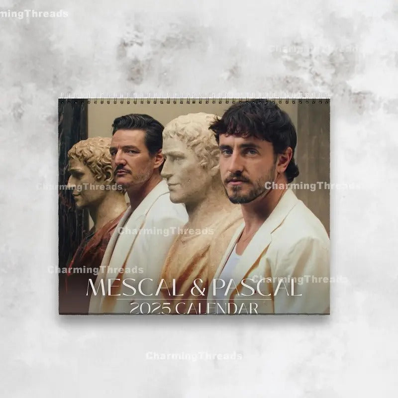 Pedro P4sc4l Paul Mesc4l 2025 Wall Calendar Planner, Celebrity Merchandise, Celebrity Crush Merch, Unique Holiday Gift, New Year 2025