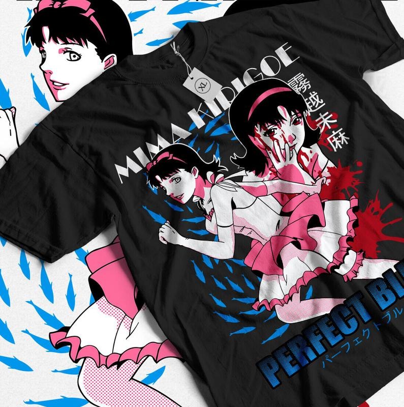 Perfect Blue T-Shirt S-4XL Gift Horror Anime Perfect Blue Mima Kirigoe Shirt Tshirt S-4XL