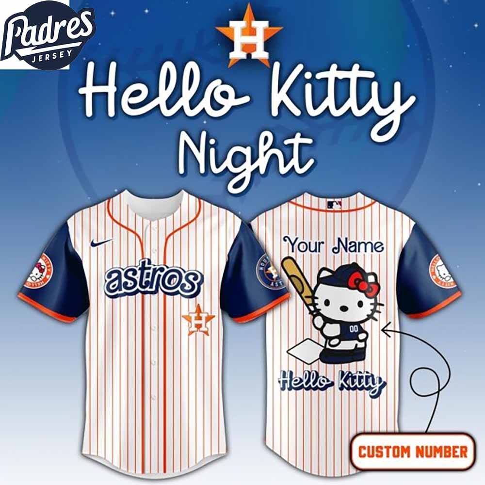Personalized 2025 Houston Astros x Hello Kitty Night Baseball Jersey Style - Padres Jersey Oasis: Elevate Your Baseball Style Game