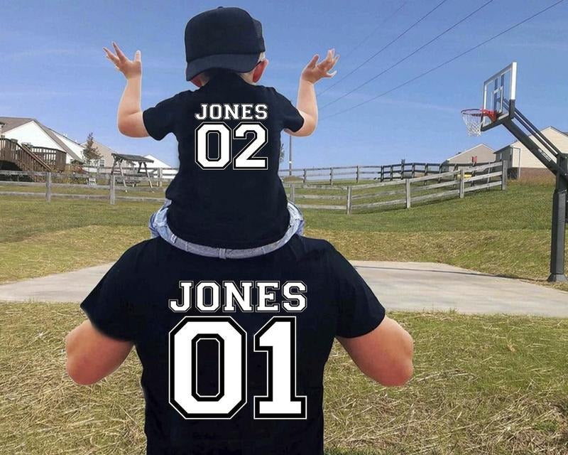 Personalized Dad Last Name Shirt, Fathers Day Gift Shirt, Family T-shirts, Any Name, Any Number, Custom Name, Custom...