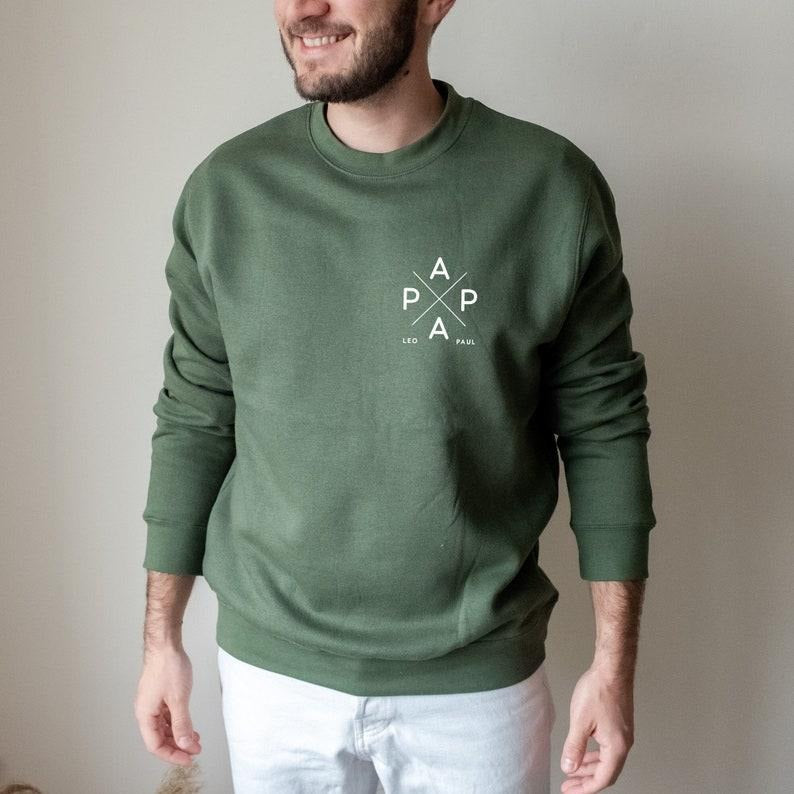 Personalized PAPA T Shirt Hoodie Sweater, Gift for best dad, Father's day gift, Dad sweater with children's names, Papa...
