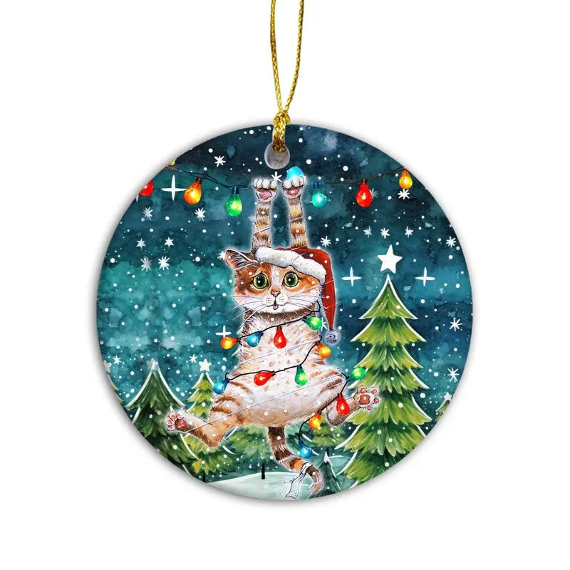 Pet Ornament Cat Ornament, Purrfect Christmas Cat Ornament, Feline Festivities Holiday Ornament, Meowy Christmas, Christmas Funny Kitten