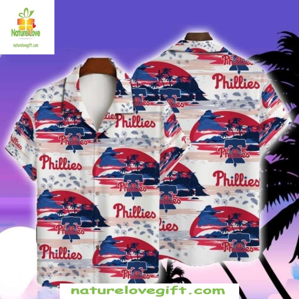 Philadelphia Phillies Hawaiian Shirt Tropical Aloha Baseball Apparel