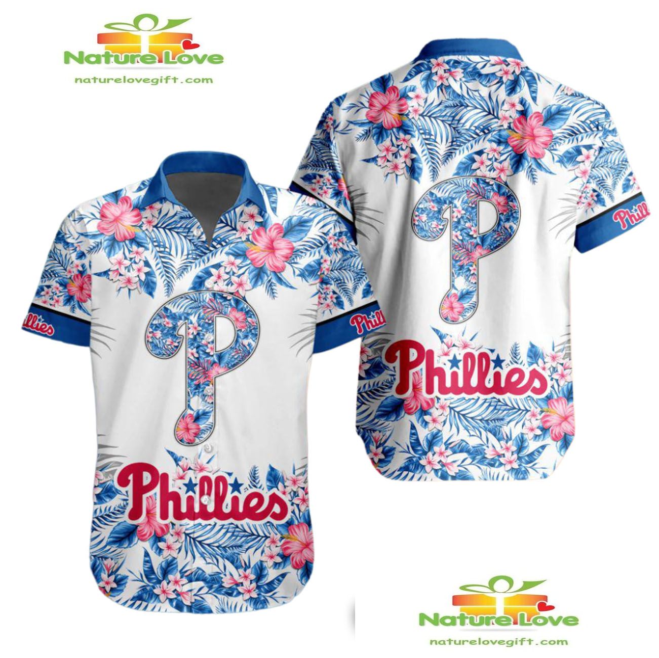 Philadelphia Phillies Hawaiian Shirt Tropical Aloha Shirt for Men Women
