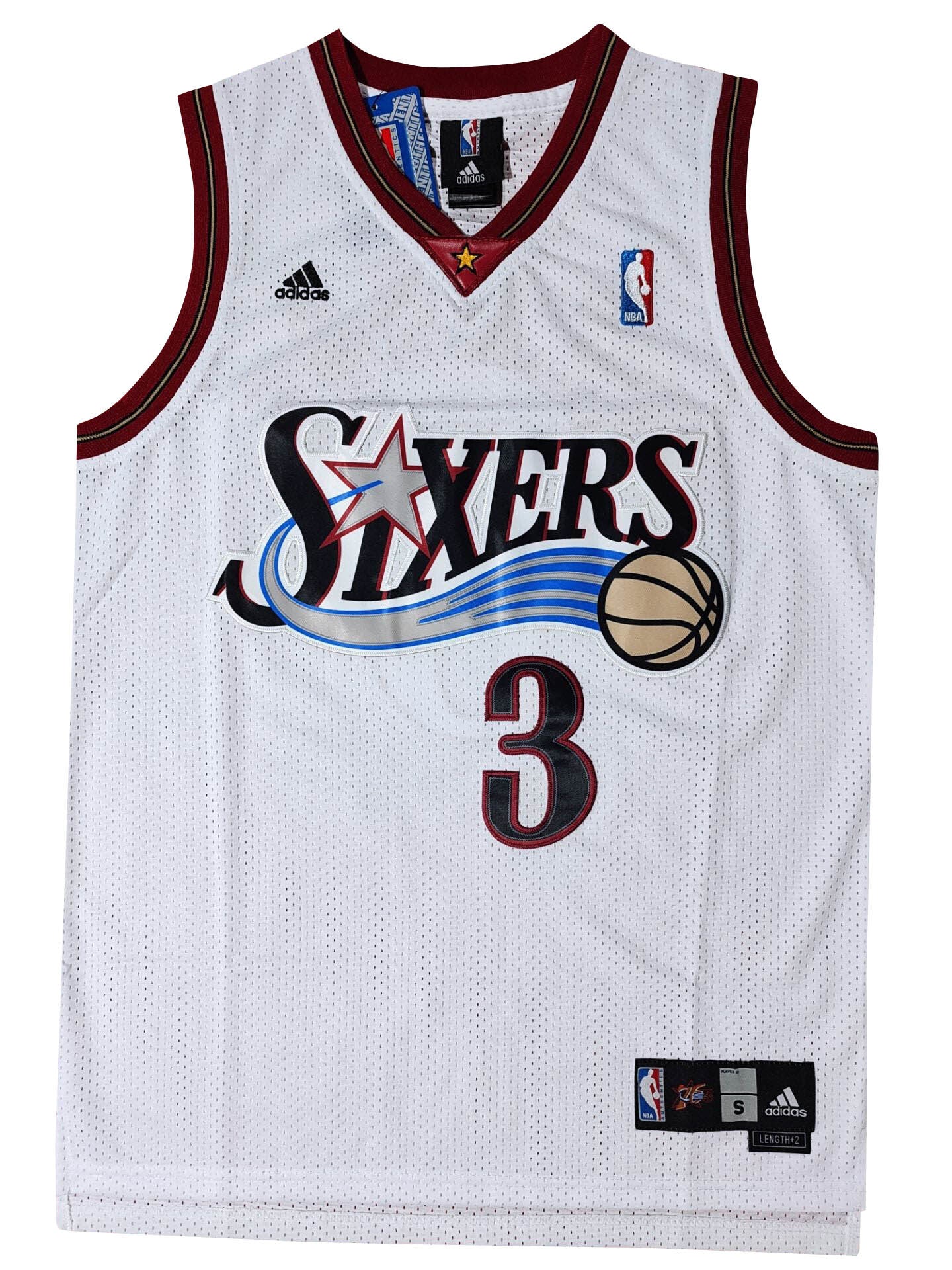 Philadelphia 76ers #3 Allen Iverson Phillies 76 Team Iverson IVERSON White Premium Mesh Style 1