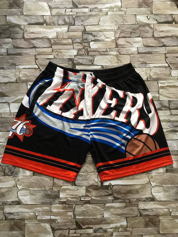 Philadelphia 76ers mitchell&ness big face Shorts Style 2