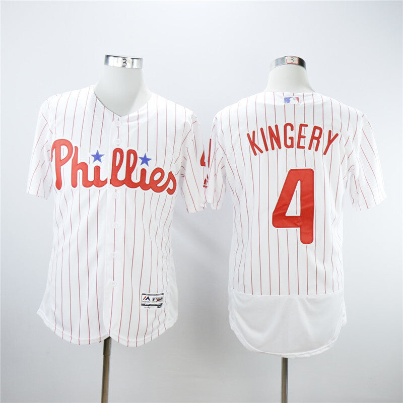 Philadelphia Phillies #4 Scott Kingery Phillies 4 White Red Elite