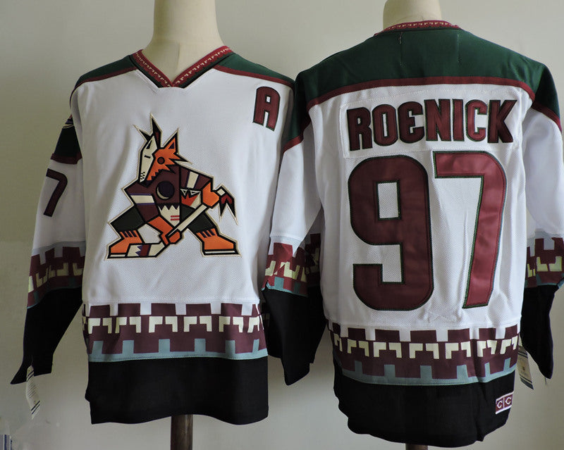 Phoenix Coyotes #97 Jeremy Roenick White Retro
