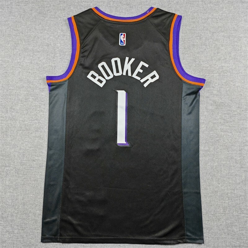 Phoenix Suns #1 Devin Booker 26 Suns 1 Black Style 3