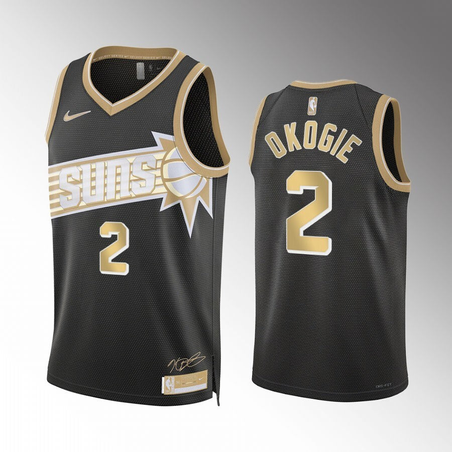 Phoenix Suns #2 Josh Okogie 2024 NBA Select Series Black Style 2