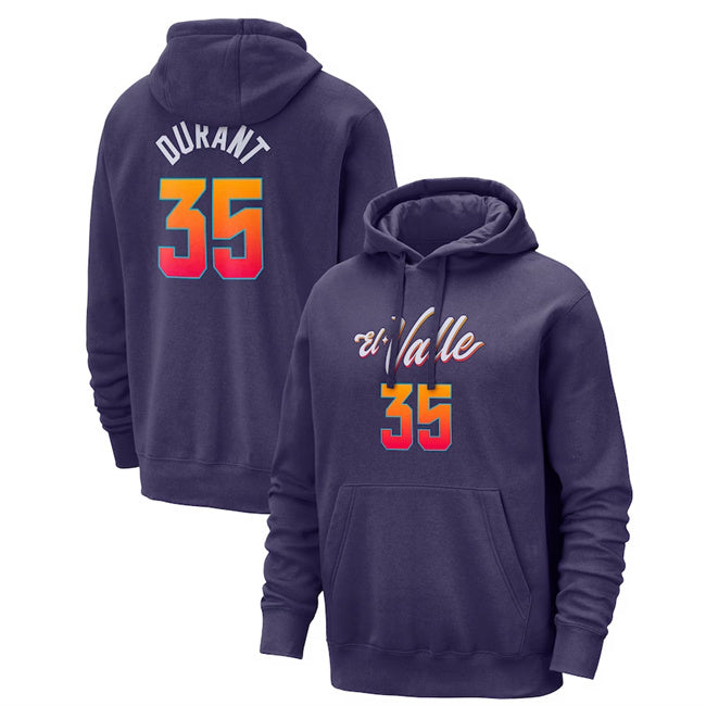 Phoenix Suns #35 Kevin Durant Purple 2024 25 City Edition Pullover Hoodie