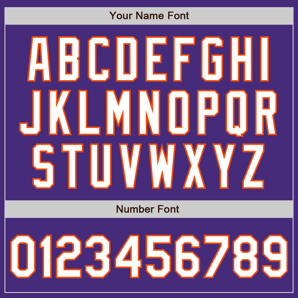 Custom Purple White-Orange Gradient Classic Vertical Stripe Authentic Baseball Jersey