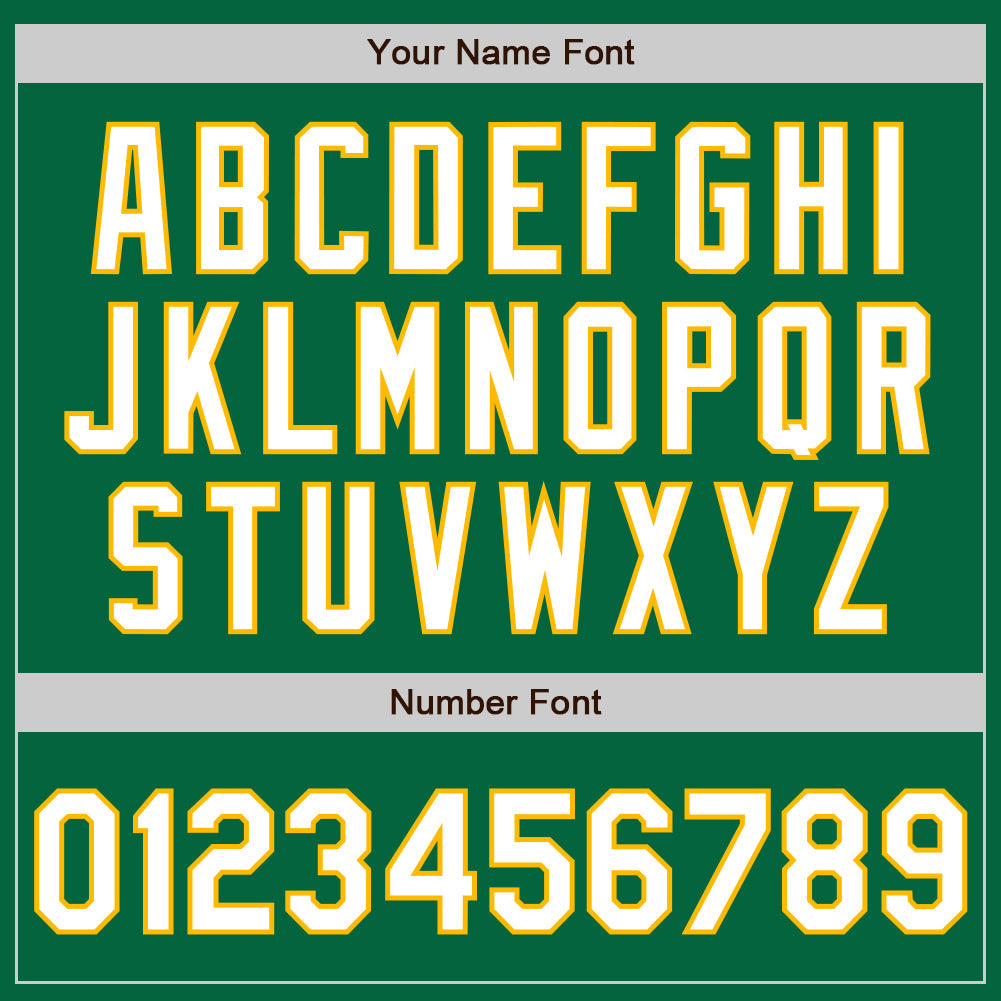 Custom Kelly Green White-Gold Gradient Classic Vertical Stripe Authentic Baseball Jersey