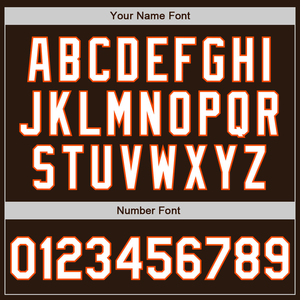 Custom Brown White-Orange Gradient Classic Vertical Stripe Authentic Baseball Jersey