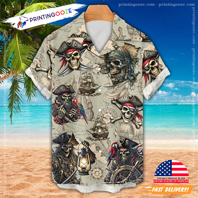 Pirate Skull Hawaiian Shirt