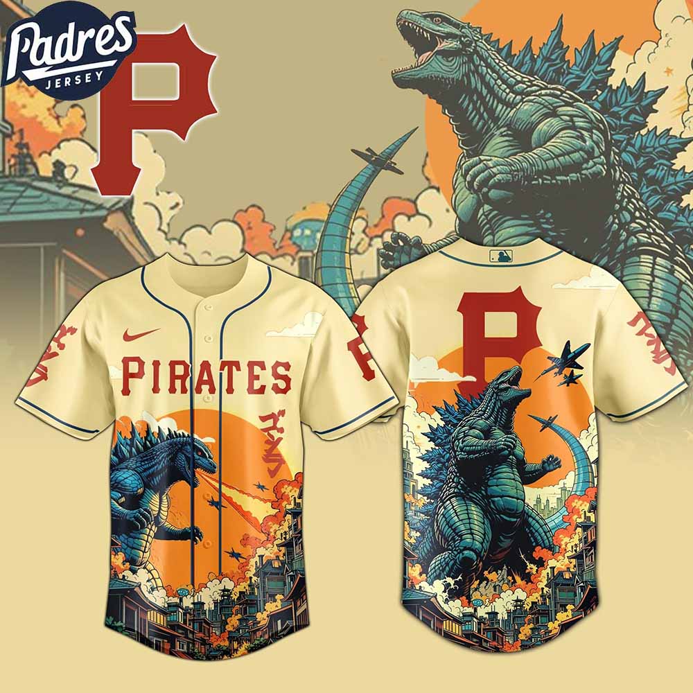 Pittsburgh Pirates MLB Godzilla 2025 Baseball Jersey - Padres Jersey Oasis: Elevate Your Baseball Style Game