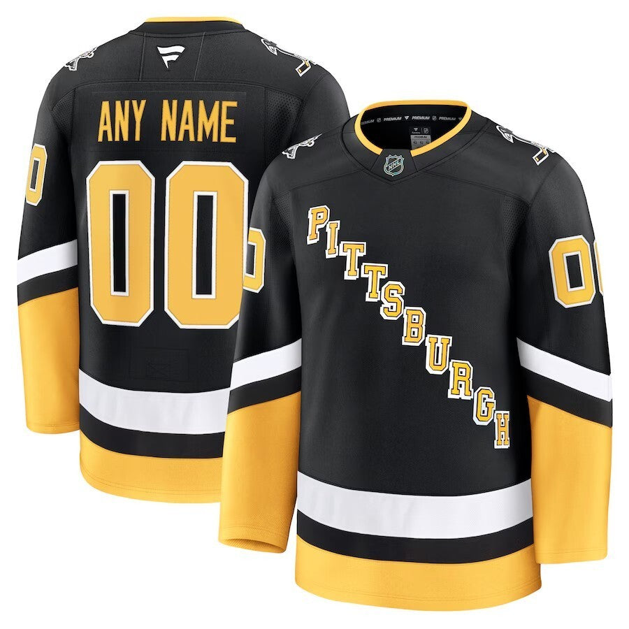 Pittsburgh Penguins Fanatics Alternate Premium Custom Jersey - Black