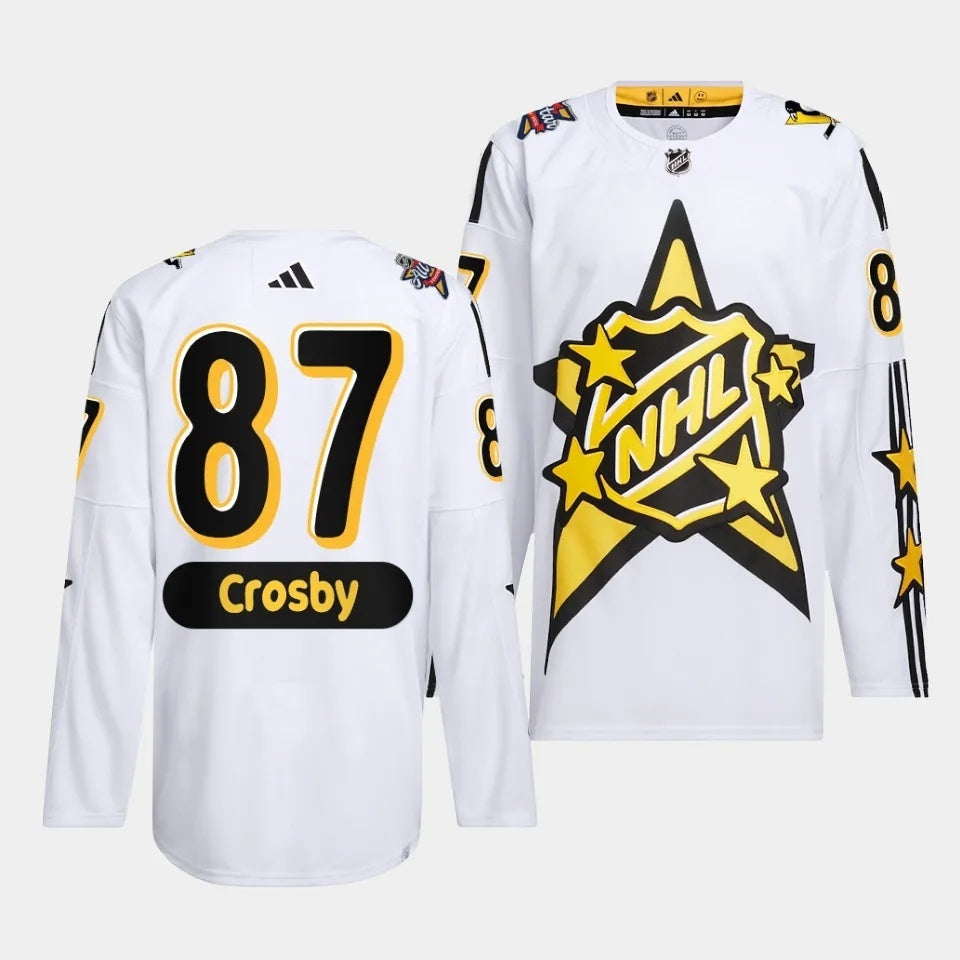 Pittsburgh Penguins #87 Sidney Crosby 2024 NHL All-Star White Jersey Style 1