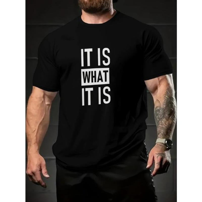 Plus Size Men's Graphic Print T-Shirt - Soft, Breathable, Casual Comfy Crew Neck Short Sleeve Tee for Summer Outdoor Activities, Relaxed Fit, Men's Clothing Made in USA