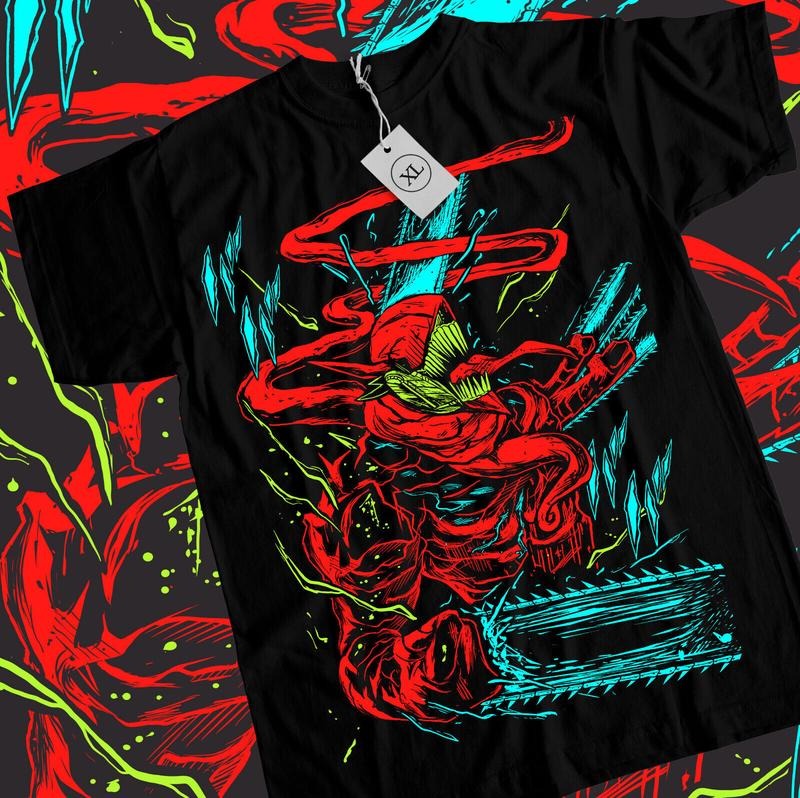 Pochita T-Shirt S-4XL Chainsaw Man Denji and Makima CSM Men and Women Manga Tshirt S-4XL Hoodie, Sweatshirt