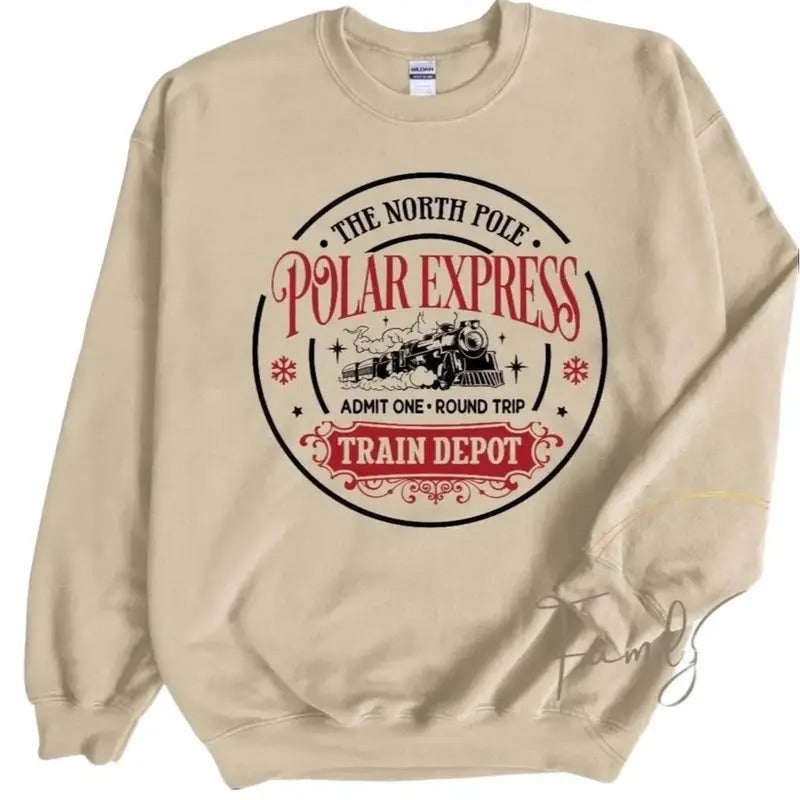 Polar Express Family Vacation sweatshirt, Best Holiday Christmas, Christmas Gift For Family, Polar Express Sweatshirt,...