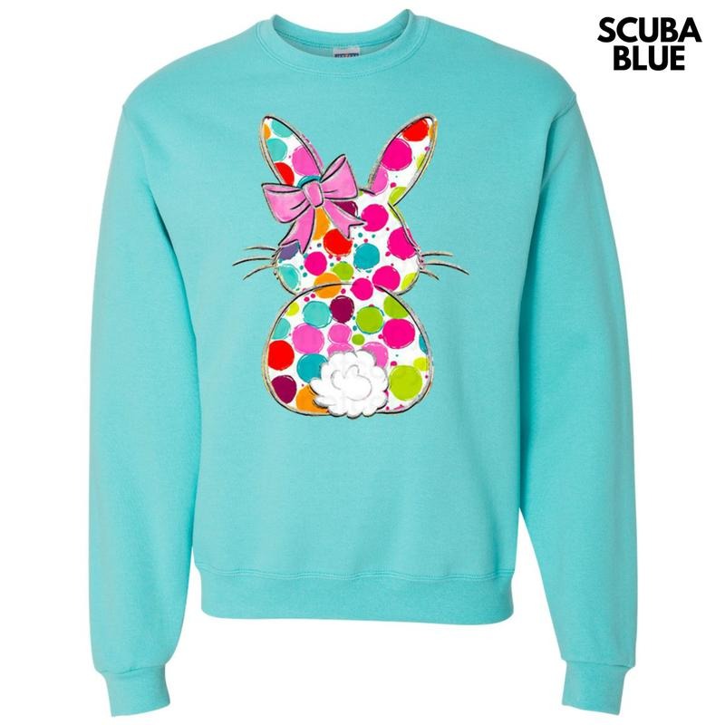 Polka Dot Bunny Sweatshirt T-Shirts, Hoodie | InkThreadWorks.com