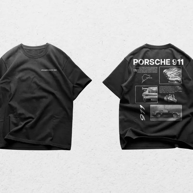 Porsche 911 Heritage Streetwear T-Shirt: Elevate Your Style with Comfort and Legendary Design Casual Cotton Hoodie,...