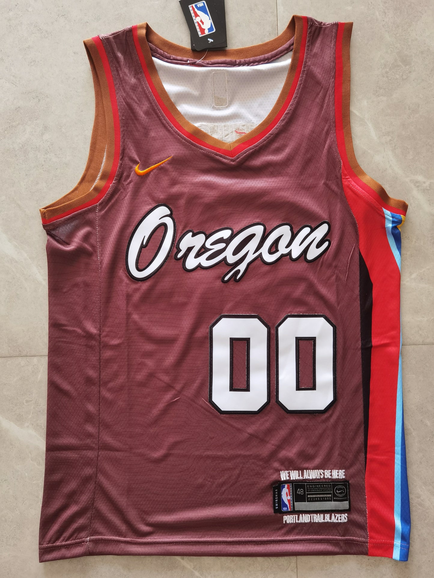 Portland Trail Blazers 00 Carmelo Anthony 021NBA Trail Blazers 00# Anthony City Edition Jersey Style 2