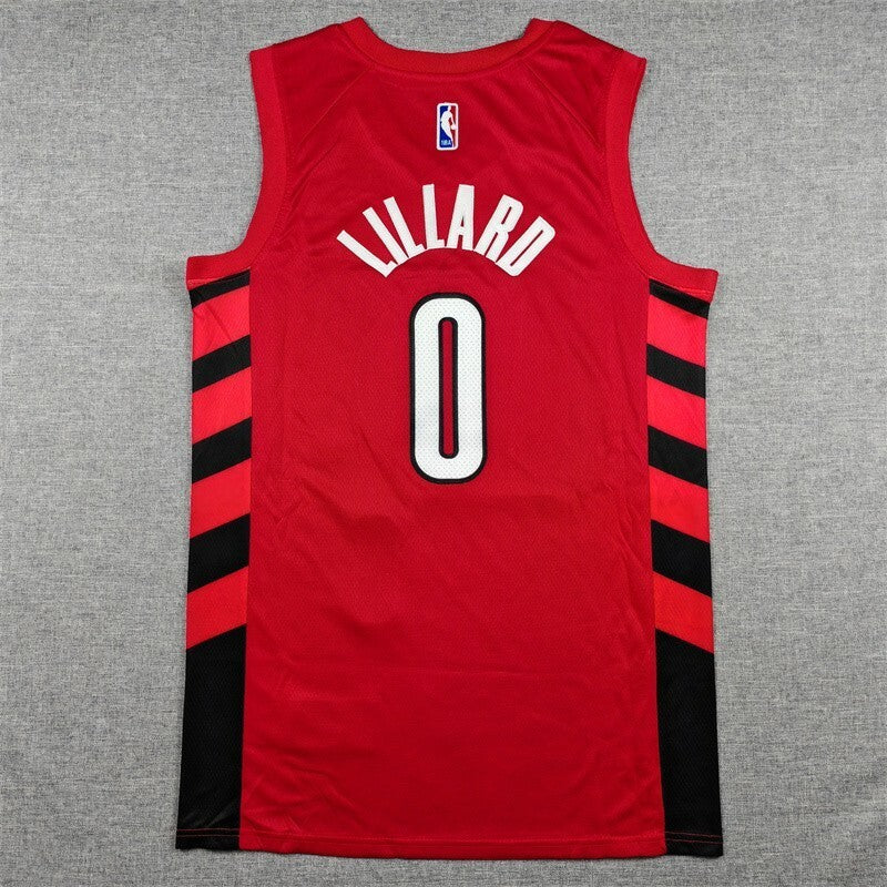 Portland Trail Blazers #0 Damian Lillard Trail Blazers 0 Red Statement Edition Style 1