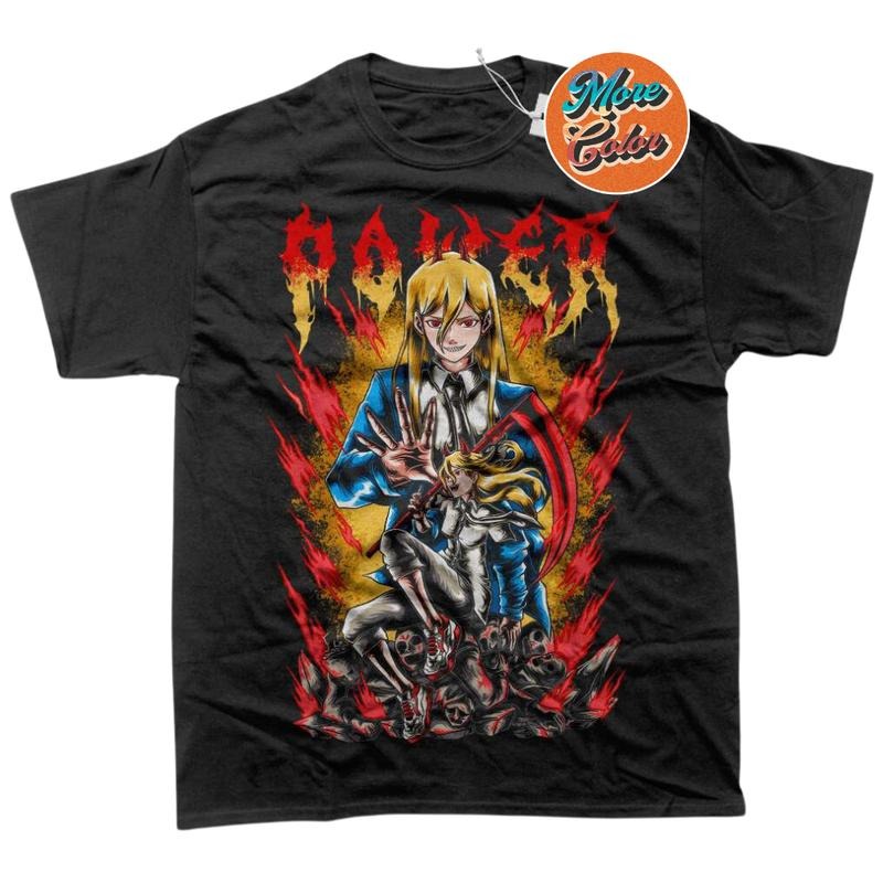 Power Shirt, Chainsaw Man Shirt, Anime Shirts, Cotton Unisex T-shirt, Crew Neck, Size S- 3XL, Menswear Top, Womenswear Top Underwear Streetwear