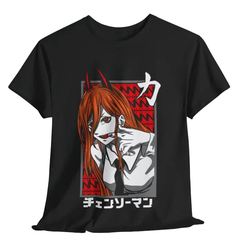 Power T-Shirt, Anime Shirt, Graphic Anime Tee, Makima Shirt, Anime Lover Shirt, Anime Unisex Shirt